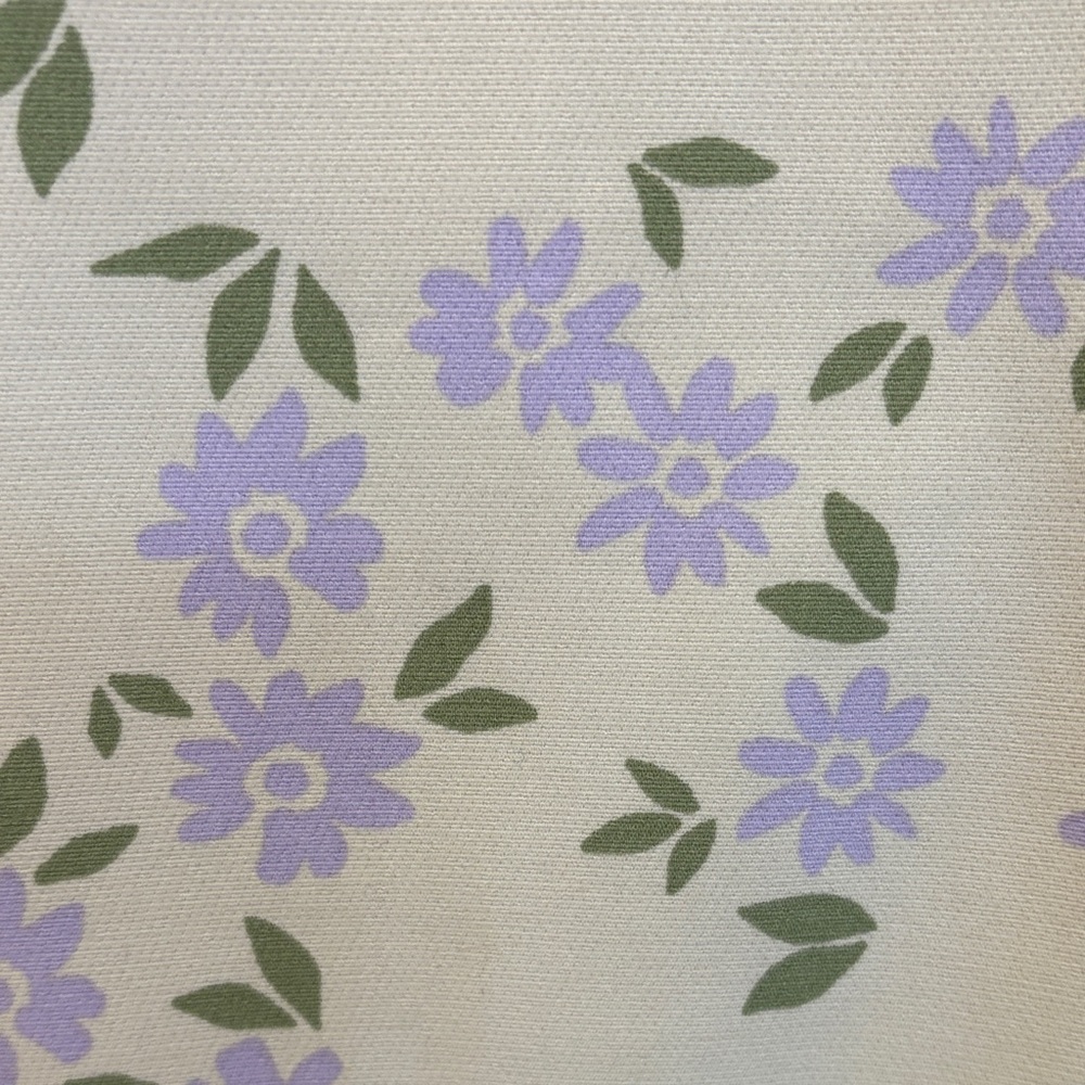 NWT Zara Cream and Purple Floral Pants - Picture 3 of 7